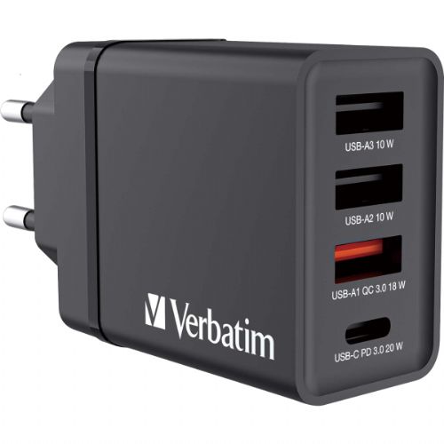 VERBATIM 49700 USB Charger 30W Black T.-Code: 85366990 EAN Code 0023942497004